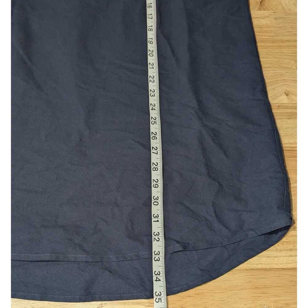 Tuckernuck Pomander Place Shirt Dress Womens XS Navy Cotton 3/4 Sleeve Shift New - Picture 3 of 16